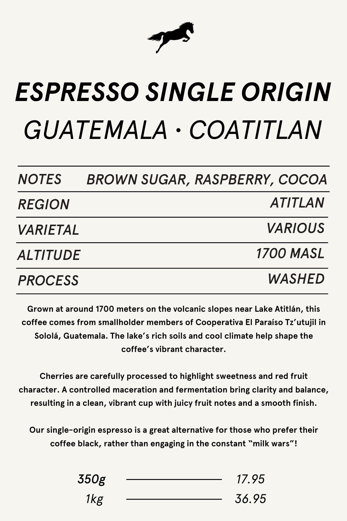 ESPRESSO - SINGLE ORIGIN