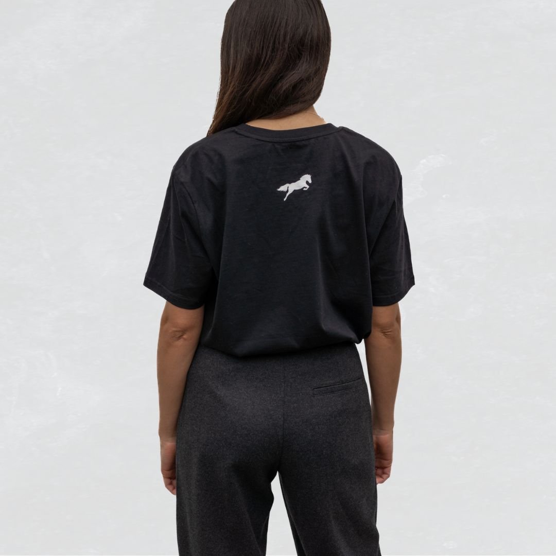 'ESPRESSO DEALER' T SHIRT IN BLACK