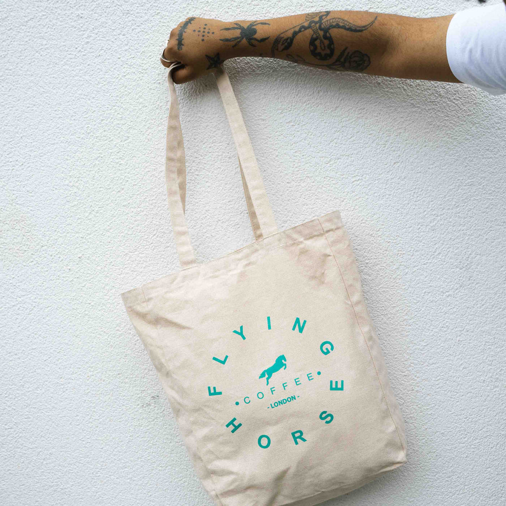 COLD BREW WARM HEART TOTE BAG